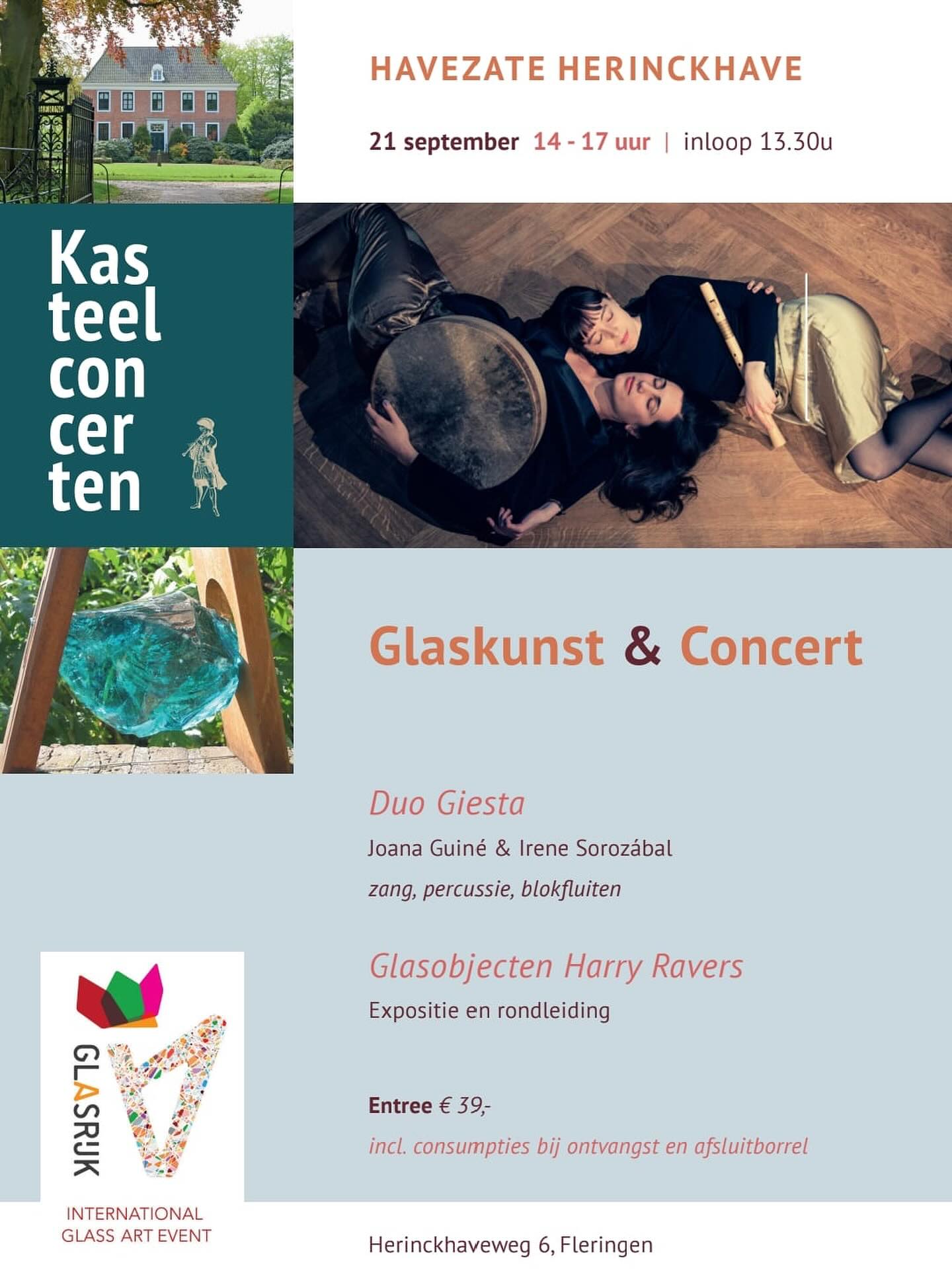 Nog enkele kaarten beschikbaar: Glaskunst & Concert op zondag 21 september in Havezate Herinckhave

Www.kasteelconcerten.nl

#oudemuziek #kamermuziek #kastelenenbuitenplaatsen #glaskunst #glaskunsthåndværk #expositie
