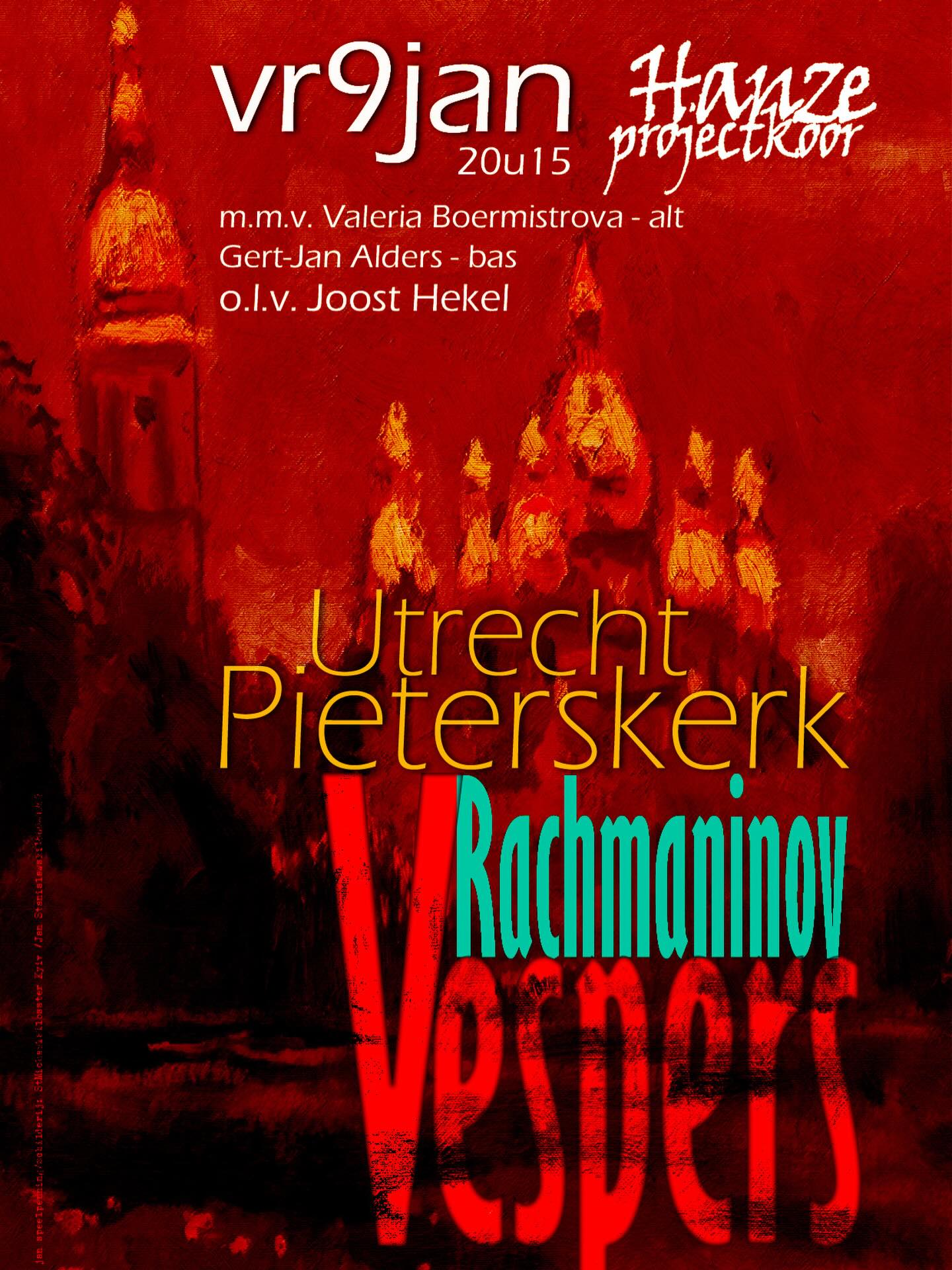 Vrijdag a.s. in de Pieterskerk in Utrecht Rachmaninov Vespers door het Hanze Projectkoor.

Www.hanzeprojectkoor.nl

#koormuziek #rachmaninov #vespers #rachmaninovvespers #acapella